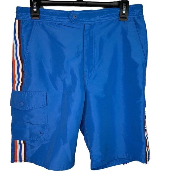 Boden Men Swim Trunks Blue Sz 32 - Picture 1 of 12